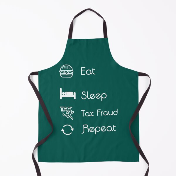 Item preview, Eat Sleep Tax Fraud Repeat (tax evasion) Clat designed and sold by LilianaYundt1.