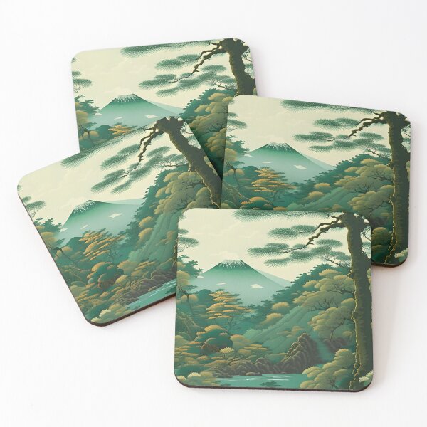 Item preview, Traditional Japanese Art Style , Forest and Mountains designed and sold by ericcarlosred.