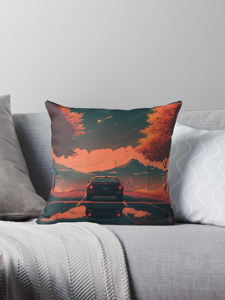 Lofi Chill Wallpaper, Car in the sunset