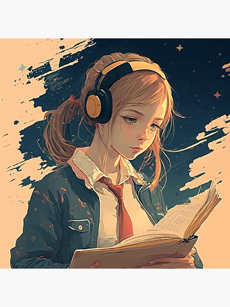 Anime Lo-Fi Girl Studying Chill Vibe 4K wallpaper