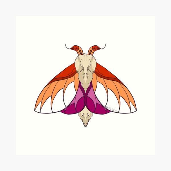 Rosy Maple Moth Art Board Print for Sale by ensdraws