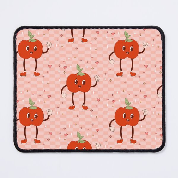 Item preview, retro happy apple mascot designed and sold by Spitfire July Doodles.