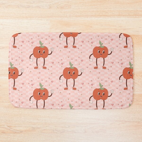 Item preview, retro happy apple mascot - pastel designed and sold by Spitfire July Doodles.