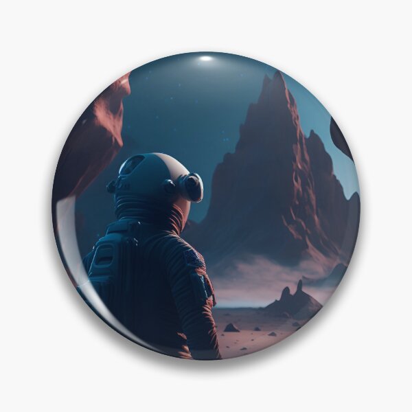 Item preview, Astronaut Looking At Massive Rock Mountain Facing The Unknown - Astronaut designed and sold by internlvisions.