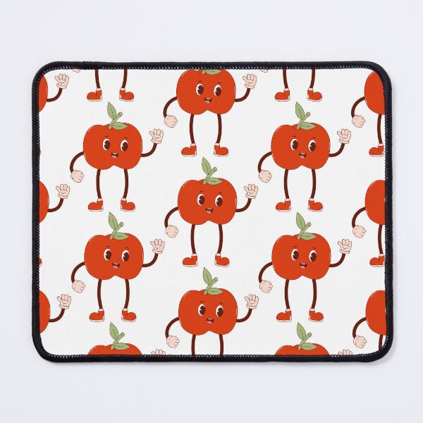 Item preview, retro happy apple mascot designed and sold by Spitfire July Doodles.