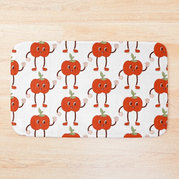 Item preview, retro happy apple mascot designed and sold by Spitfire July Doodles.