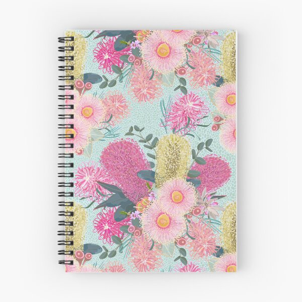 Item preview, Australian Outback Banksia And Grevillea Eucalyptus Floral Pattern designed and sold by Sketchbook Designs.