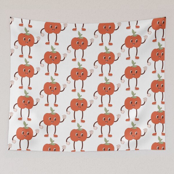Item preview, Retro happy apple mascot - pastel designed and sold by Spitfire July Doodles.