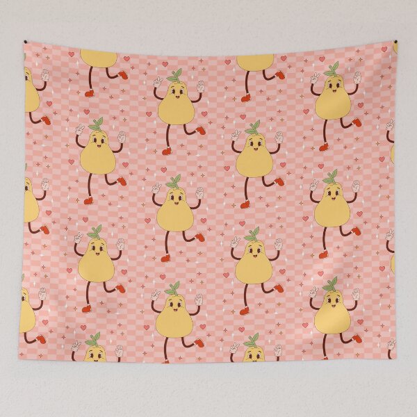 Item preview, Retro happy Pear mascot designed and sold by Spitfire July Doodles.