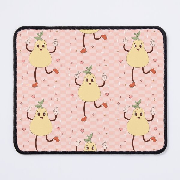 Item preview, Retro happy Pear mascot - pastel designed and sold by Spitfire July Doodles.