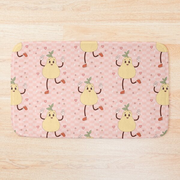 Item preview, Retro happy Pear mascot - pastel designed and sold by Spitfire July Doodles.