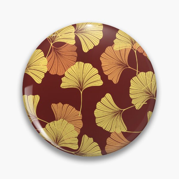Item preview, Ginkgo Biloba seamless pattern background designed and sold by MarisoArt.