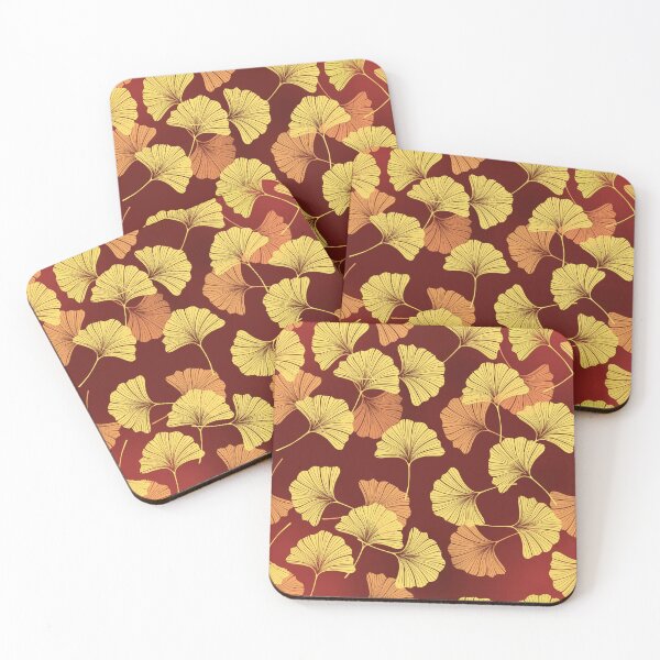 Item preview, Ginkgo Biloba seamless pattern background designed and sold by MarisoArt.