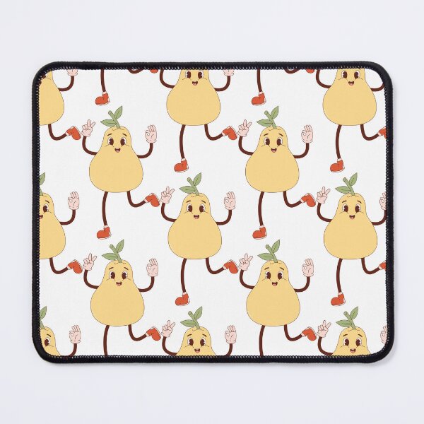 Item preview, Retro happy Pear mascot - pastel designed and sold by Spitfire July Doodles.