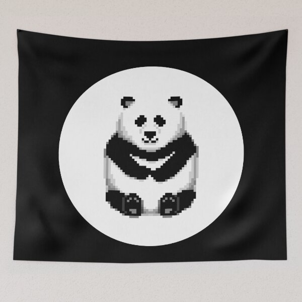 Item preview, Pixel art panda bear designed and sold by anycolorart.