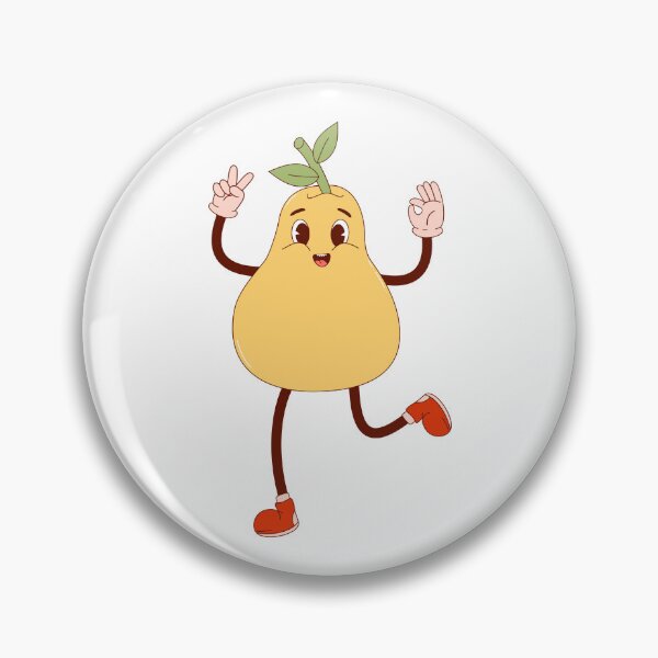 Item preview, Retro happy Pear mascot designed and sold by Spitfire July Doodles.