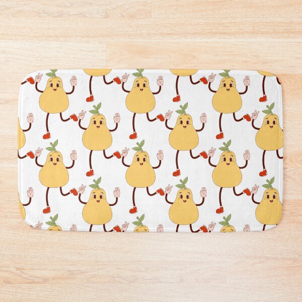 Item preview, Retro happy Pear mascot designed and sold by Spitfire July Doodles.