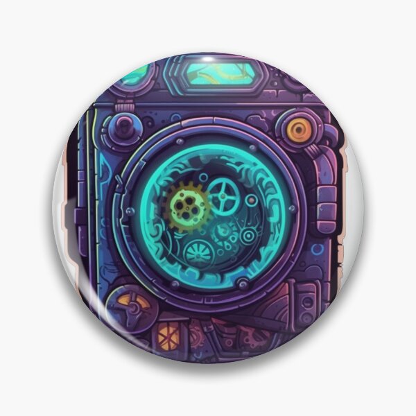 Item preview, Futuristic cyberpunk backlit washing machine designed and sold by dirminxiia.