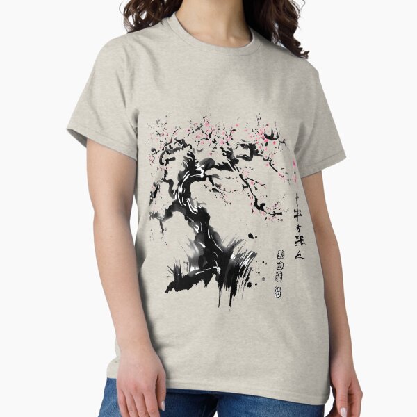 Aperçu de l'œuvre Fleur de sakura en bambou avec encre japonaise créée et vendue par goodday Japan.