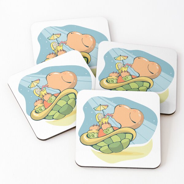Item preview, Easy Turtle with drink designed and sold by VaskanianArt.