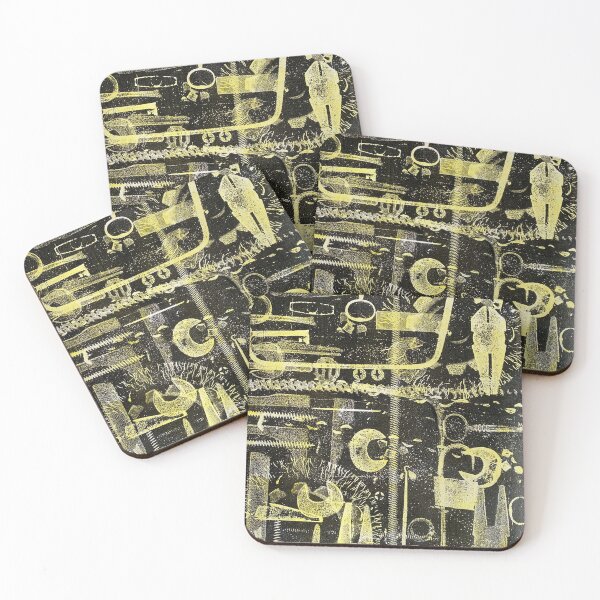 Item preview, Vintage Tools Monoprint Pattern designed and sold by vallisrowe.