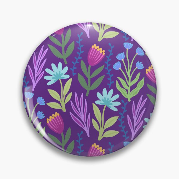 Item preview, New Purple Flower Pattern designed and sold by AlwaysBeColoring.