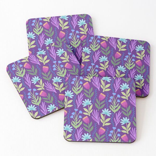 Item preview, New Purple Flower Pattern designed and sold by AlwaysBeColoring.