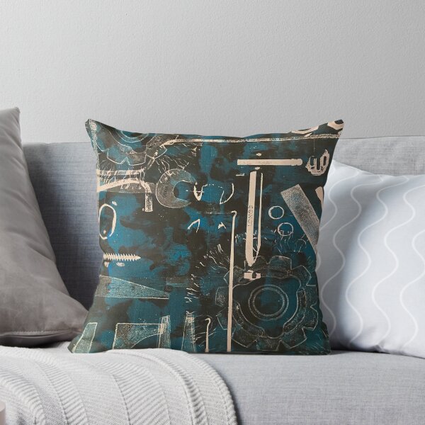 Item preview, Feeling Tool Blue Monoprint Pattern designed and sold by vallisrowe.
