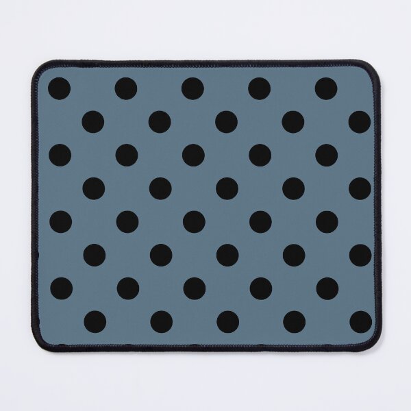 Item preview, Black Polka Dots On Stone Blue  designed and sold by POLKAIWERX.