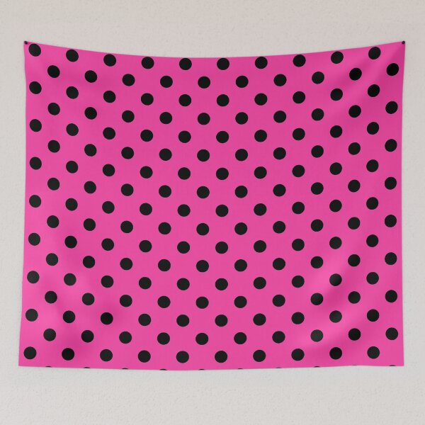 Item preview, Black Polka Dots On Neon Pink designed and sold by POLKAIWERX.