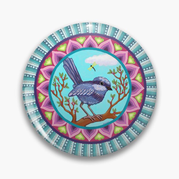 Item preview, Blue Fairy Wren Mandala designed and sold by Soozie Wray.