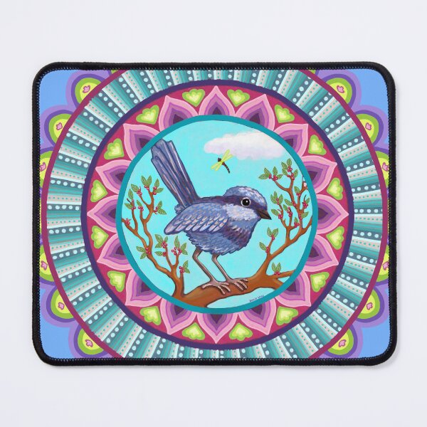 Item preview, Blue Fairy Wren Mandala designed and sold by Soozie Wray.