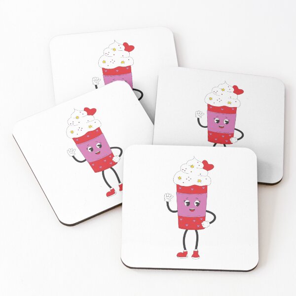 Item preview, Retro happy Coffee Cup with whip mascot - Bright designed and sold by Spitfire July Doodles.