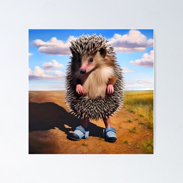 Hedgehog on sale wearing slippers