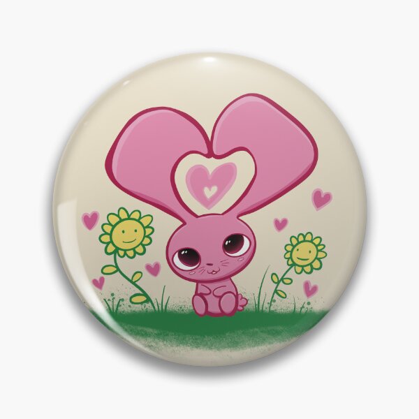 Item preview, Cute Pink Love Bunny Hearts And Smiling Sunflowers designed and sold by SubtleSplit.
