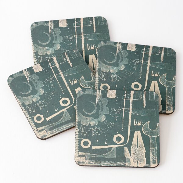 Item preview, Tooled Up Monoprint  designed and sold by vallisrowe.