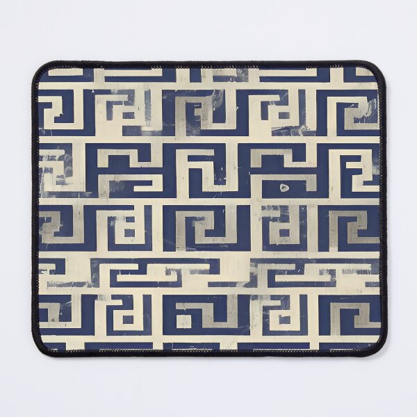 Item preview, Vintage Decorative Navy Blue Greek Key Art designed and sold by Tamas Das.