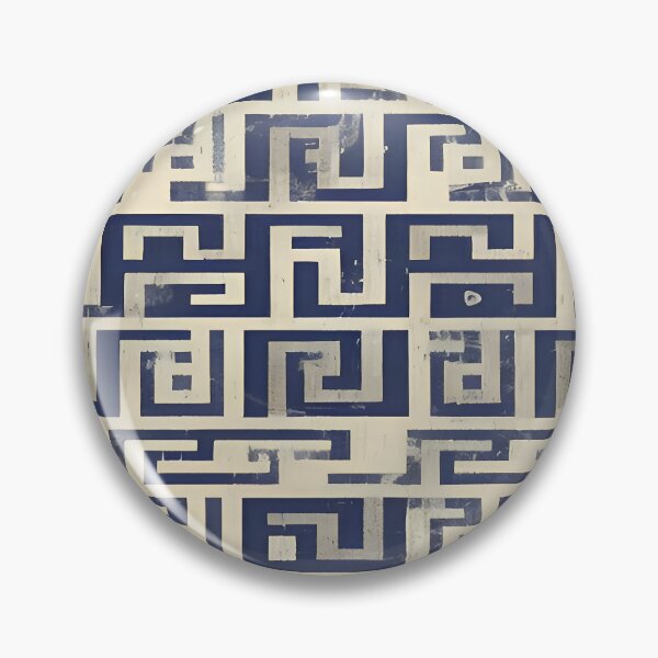 Item preview, Vintage Decorative  Navy Blue Greek Key Art designed and sold by Tamas Das.