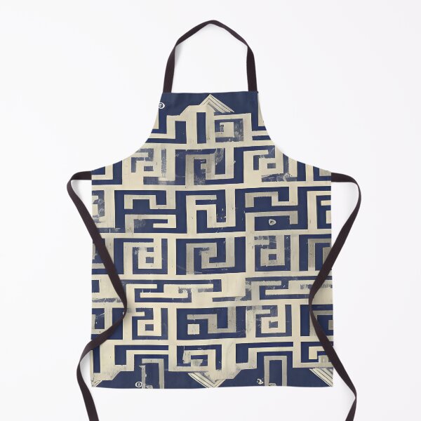 Item preview, Vintage Decorative Navy Blue Greek Key Art designed and sold by Tamas Das.