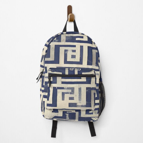Item preview, Vintage Decorative Navy Blue Greek Key Art designed and sold by Tamas Das.
