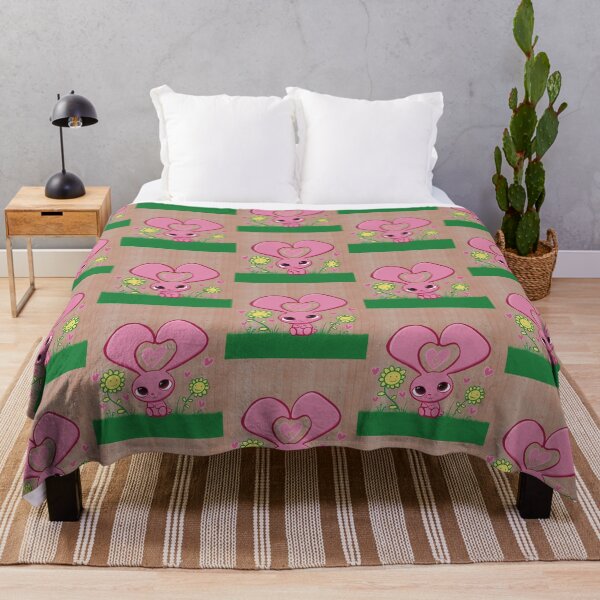 Item preview, Cute Pink Love Bunny Cottage Fence Heart and Sunflowers designed and sold by SubtleSplit.