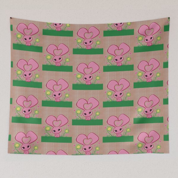 Item preview, Cute Pink Love Bunny Cottage Fence Heart and Sunflowers designed and sold by SubtleSplit.