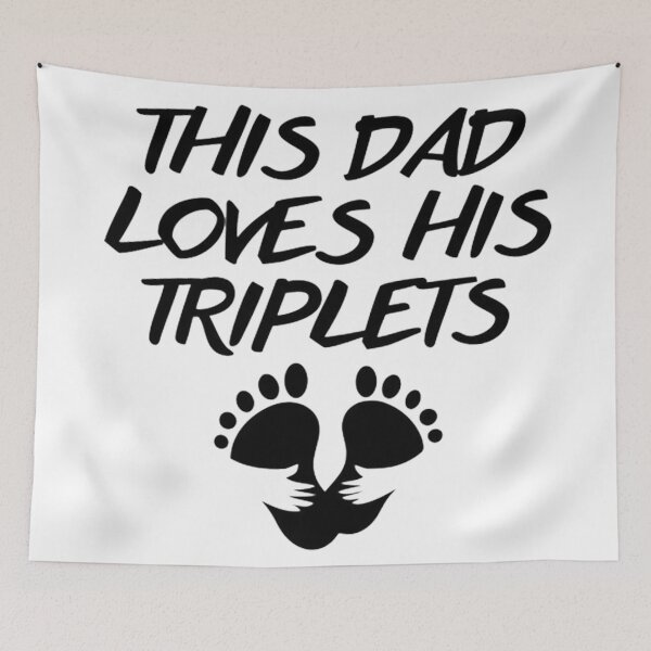 Item preview, this dad loves his triplets designed and sold by lukakucelsie.