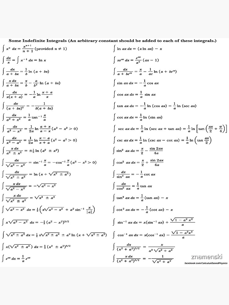 Some #Indefinite #Integrals #IndefiniteIntegral by znamenski