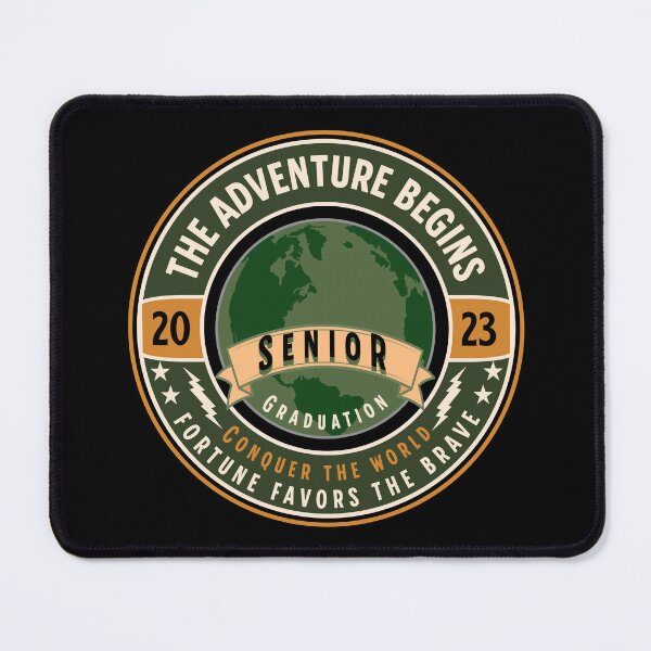 Item preview, The Adventure Begins. Senior Graduation 2023. Conquer the World. Fortune Favors the Brave. designed and sold by Printriff.