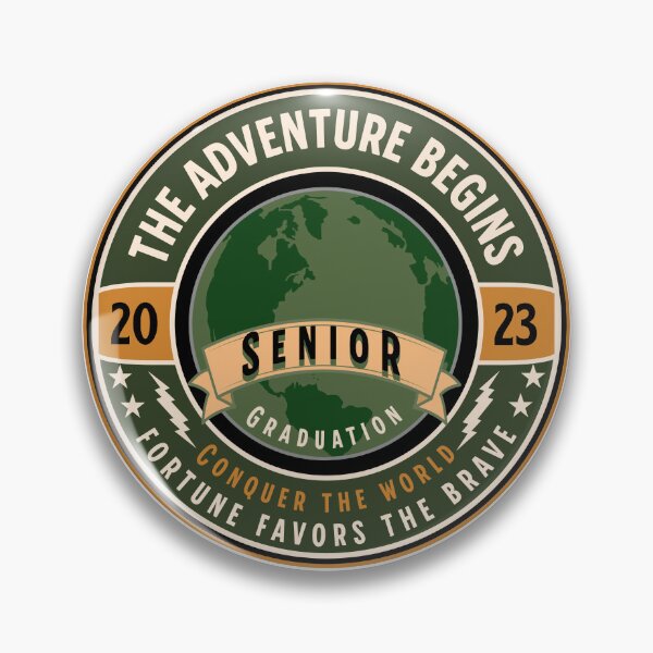 Item preview, The Adventure Begins. Senior Graduation 2023. Conquer the World. Fortune Favors the Brave. designed and sold by Printriff.