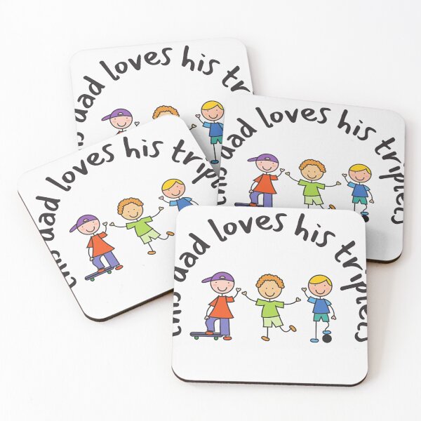 Item preview, this dad loves his triplets designed and sold by lukakucelsie.