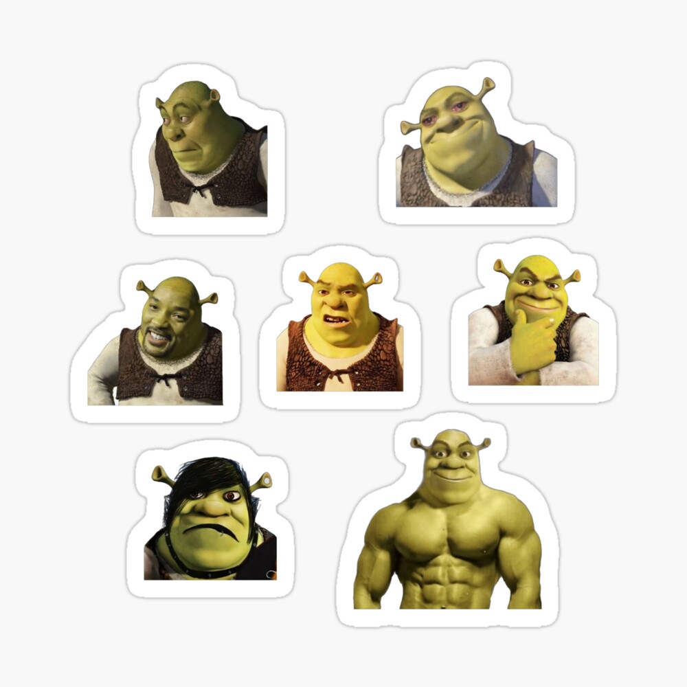 Shrek Meme Funny Vinyl Sticker - 3 Pack