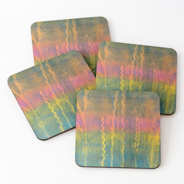 Item preview, Rainbow Grasses Monoprint designed and sold by vallisrowe.