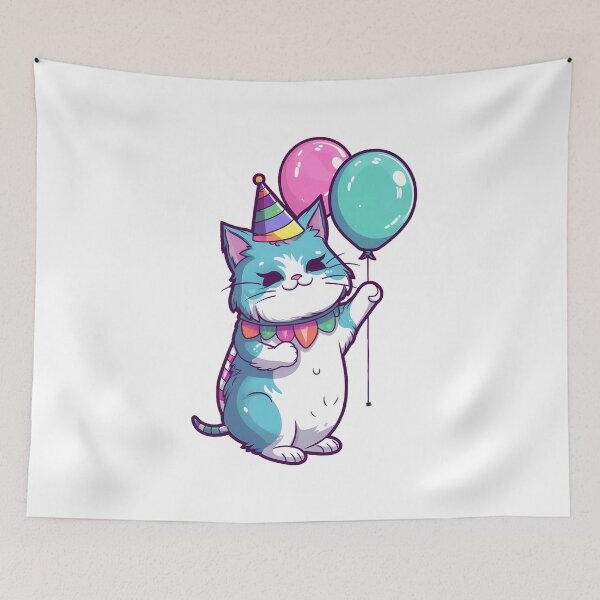 Item preview, Happy Birthday Cat designed and sold by InkVibe.